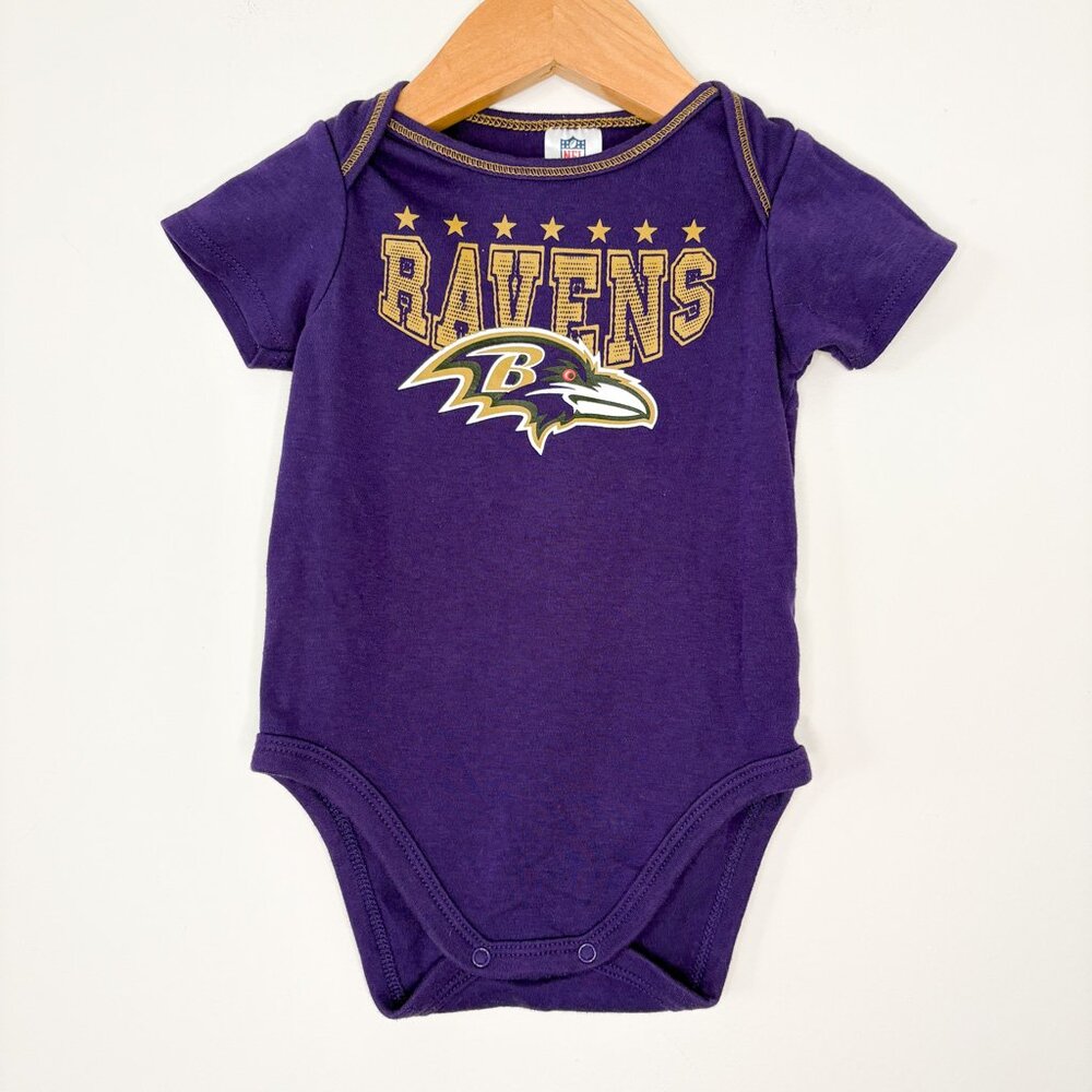 Baltimore Ravens Baby Onesie Bodysuit –‎ Size 6–12 Months